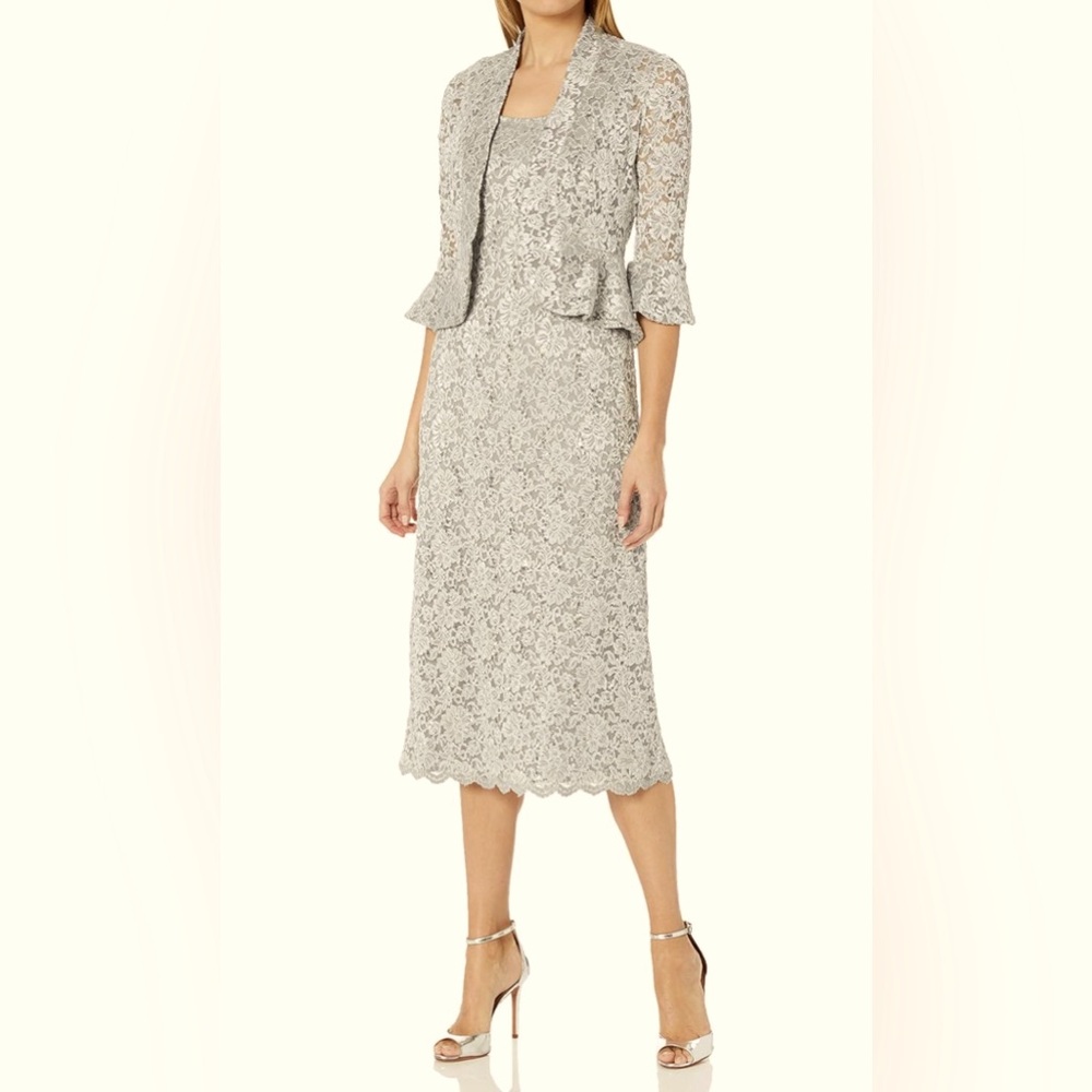 R&M Richard’s two piece dressy dress and jacket in excellent new construction
